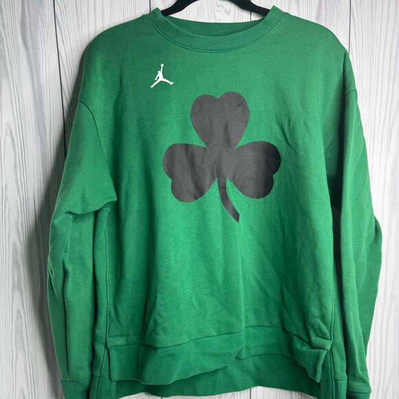 Shamrock Jordan Nike Green Crewneck Celtics Men’s Size Large - Picture 1 of 7